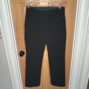 Eddie Bauer Women's Fleece Lined Pants Size 10T Black Cargo Camp Hike Gorpcore